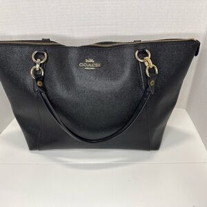 Coach Black “Ava” Tote with Gold Accents